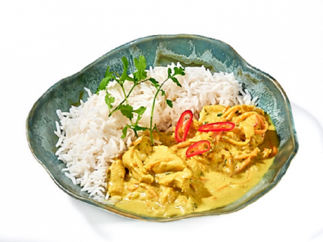 Pui curry cu orez
