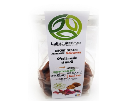 Biscuiti vegani fara zahar cu sfecla rosie 140g FARA GLUTEN LaBiscuterie