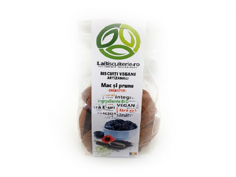 Biscuiti vegani fara zahar cu mac si prune LaBiscuterie