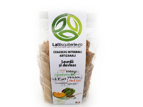Crackers integrali cu leurda si dovleac 125g LaBiscuterie