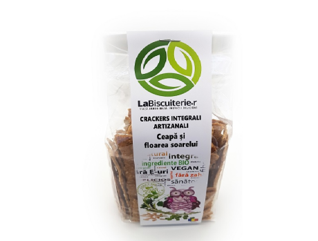 Crackers integrali cu ceapa 125g LaBiscuterie
