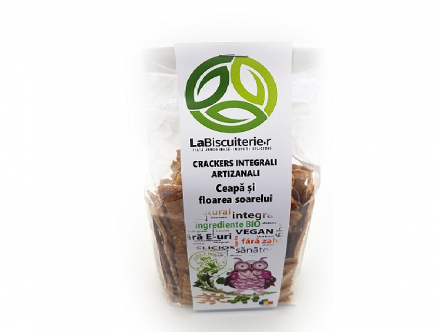 Crackers integrali cu ceapa LaBiscuterie