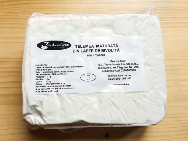 Telemea maturată din lapte de bivoliță