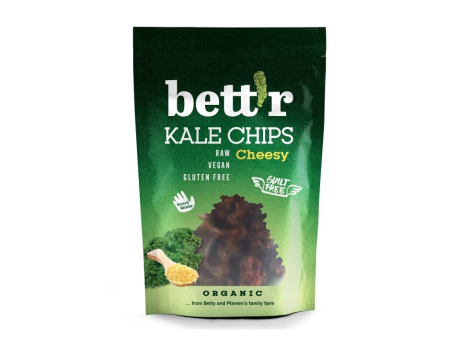 Chips din kale cu aroma de branza raw bio Fara Gluten 30g Bettr
