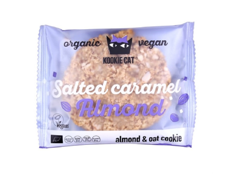 Coockie cu migdale si caramel sarat Fara Gluten Bio 50g Kookie Cat