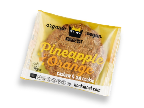 Coockie cu ananas si portocale Fara Gluten Bio 50g Kookie Cat