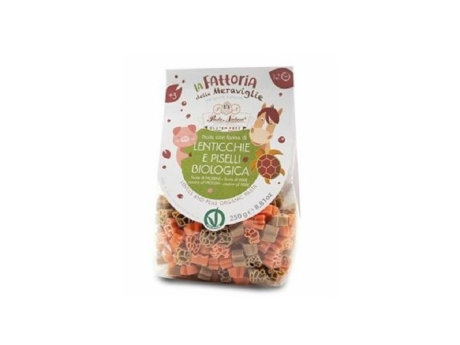 Paste pentru copii cu făină de linte roșie și mazăre verde BIO Fără Gluten Pasta Natura