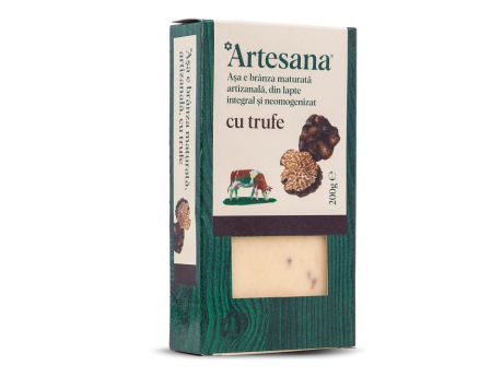 Branza maturata de vaca cu trufe negre Artesana 200g
