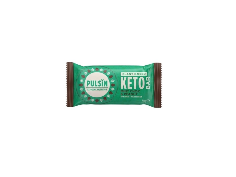 Baton Proteic Keto cu Ciocolata, Menta si Arahide PULSIN 50g