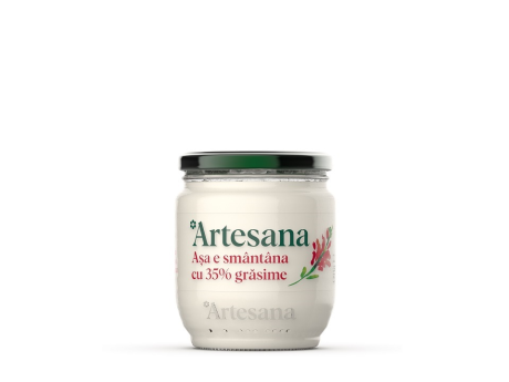 Artesana - Smantana din lapte de vaca 320g 35%