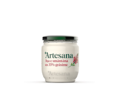 Artesana - Smântână din lapte de vacă 320g 35%