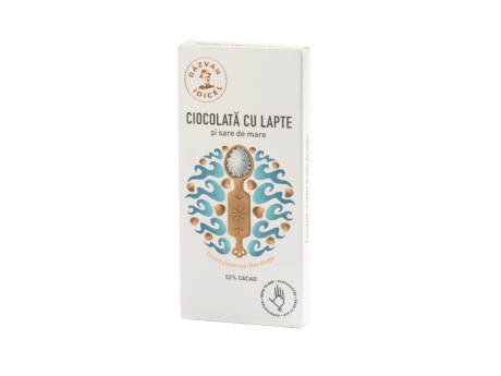 Ciocolata 54% cacao cu lapte si sare de mare Razvan