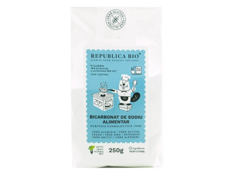 Bicarbonat de sodiu alimentar FĂRĂ ALUMINIU, FĂRĂ GLUTEN, Republica BIO, natural