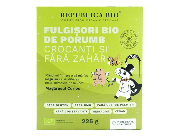 Fulgișori Bio de porumb, crocanți, fără zahar, fără gluten - Republica BIO