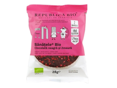 Sănățele BIO Ciocolată neagră și Zmeură, ecologic, fără gluten