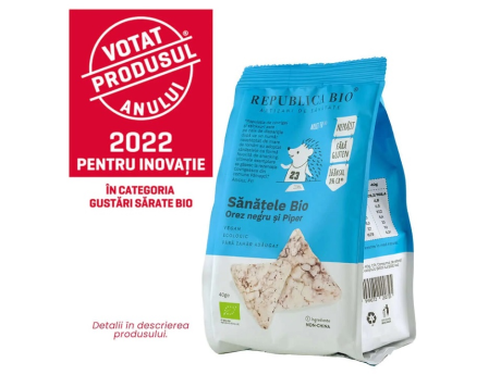 Sănățele BIO Orez negru și Piper, ecologic, fără gluten
