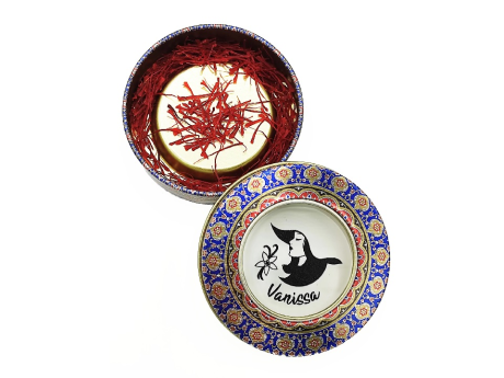 Pistiluri de Sofran in cutie metalica stil persan - Iran - Grad 1 - Vanissa