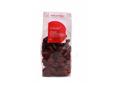 Capsuni infuzate in suc de mere, fara zahar 200g- Nutrissimo