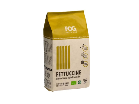 Paste organice fără gluten Fettuccine - Porumb alb și mazăre verde - FOG