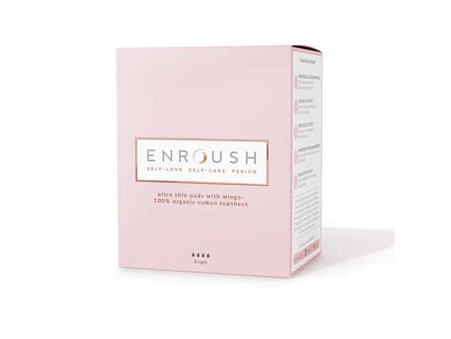ENROUSH Absorbante Bumbac Organic- Noapte