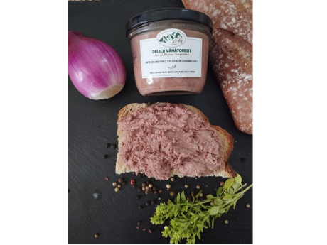 Pate de mistret cu ceapa caramelizata 180gr Delicii Vanatoresti