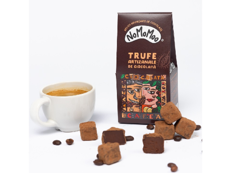 Trufe vegane de ciocolata cu alune de padure NoMoMoo 75g