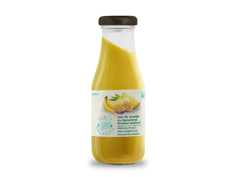 Suc Bio de ananas cu banane și fructul pasiunii - Dirty Organics
