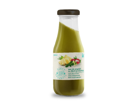 Suc Bio de ananas cu litchi si moringa 750ml - Dirty Organics