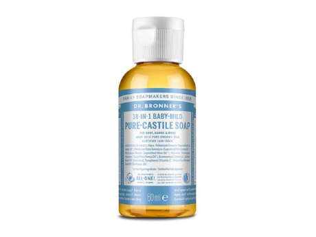 Sapun Organic de Castilia 18-in-1, Baby-Mild (Lichid) 60ml - Dr. Bronner's