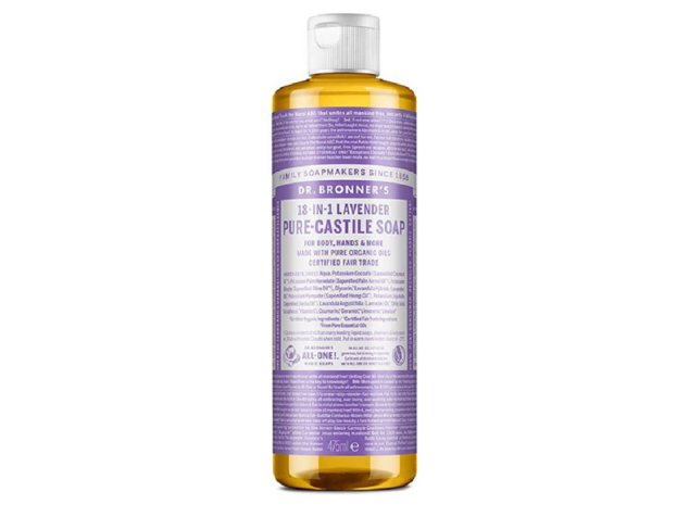 Săpun Organic de Castilia 18-in-1, Lavandă (Lichid) 60ml - Dr. Bronner's