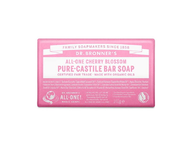 Săpun Organic de Castilia Flori de Cireș (Solid) - Dr. Bronner's