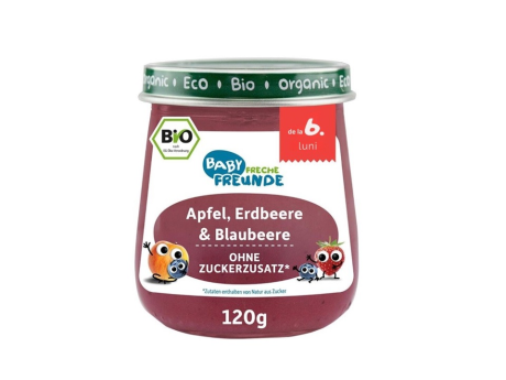 *Piure de mere, capsuni si afine, bio, 120g, Erdbar 106412