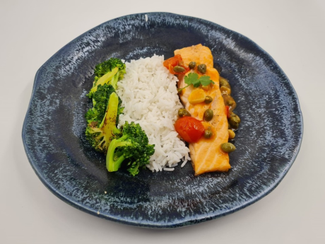 Somon cu orez şi broccoli - 2Chefs