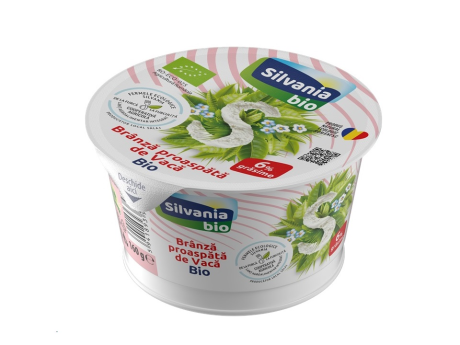 Branza proaspata de vaca 6% grasime Silvania Bio 160g