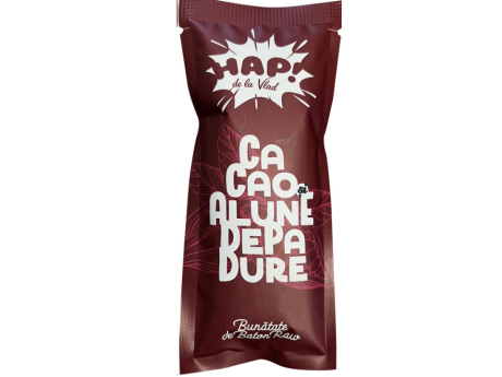 Baton raw vegan cu cacao și alune de pădure - HAP! de la Vlad