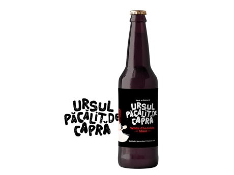 *+Bere white chocolate "Ursul pacalit de capra" 330ml