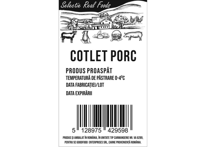 Cotlet proaspăt de porc - Selecţie