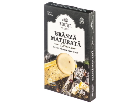 Branza maturata cu Chimen 200g - De Coltesti