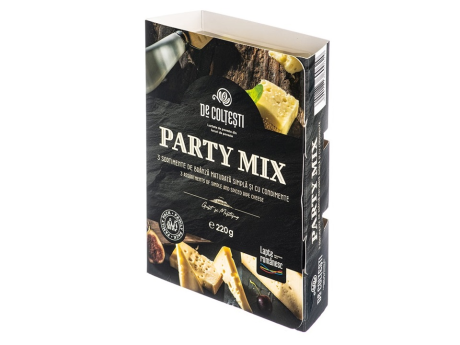 Branza maturata Cuburi Party Mix 220g - De Coltesti