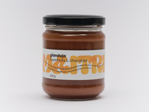 Gianduja - cremă de alune de pădure şi ciocolată - Maitri