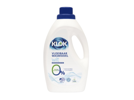 KLOK Detergent lichid pentru rufe albe 0% parfum, 0% coloranti, 1,485L (27 spalari)