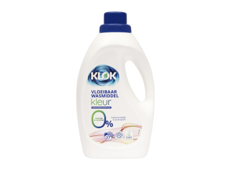 KLOK Detergent lichid pentru rufe colorate 0% parfum, 0% coloranti, 1,485L (27 spalari)