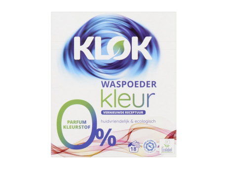 KLOK Detergent pudră pentru rufe colorate 0% parfum, 0% coloranţi