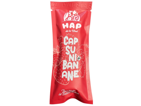 Baton raw vegan cu căpșuni și banane - Tata Vlad