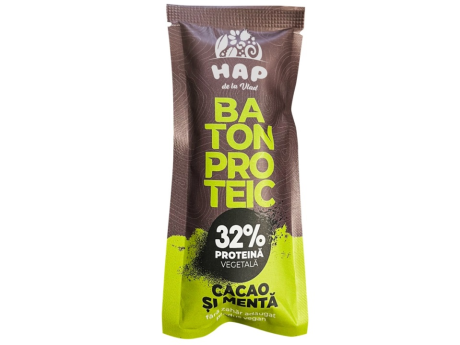 Baton raw vegan cu cacao și mentă - Tata Vlad
