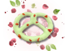 Covrigei cu ciocolată albă Matcha şi bucăţi de Zmeură - Bretzel&Co