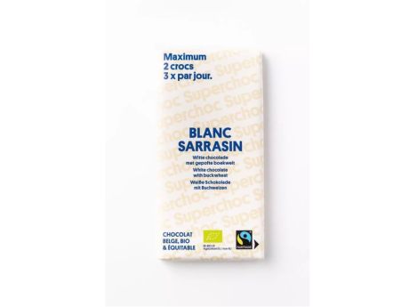 Ciocolata belgiana alba cu hrisca BIO 70g - Superbon 