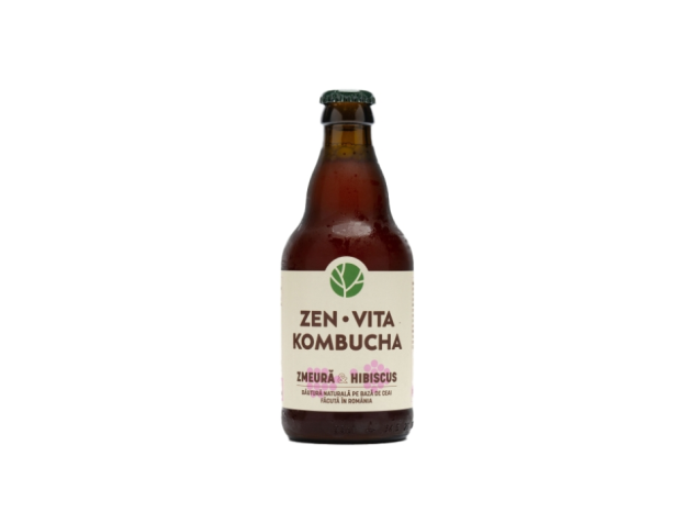 Zenvita Kombucha cu zmeură şi hibiscus