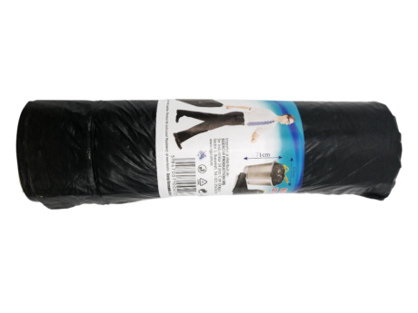 Egepack - Saci 60 L negri cu şnur LDPE