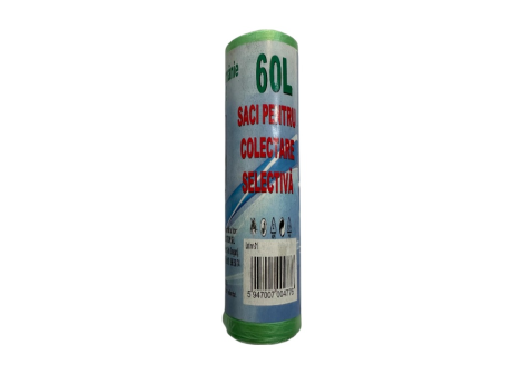 Egepack - Saci menajeri 60 L verzi HDPE